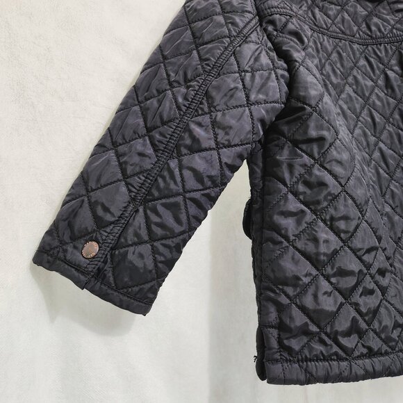 Navy Black/Blue Quilted and lined Coat for Girls - Picture 9 of 13